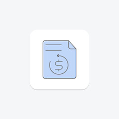 Payment Balance lineal color icon , vector, pixel perfect, illustrator file