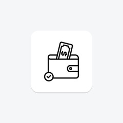 Payment History line icon , vector, pixel perfect, illustrator file