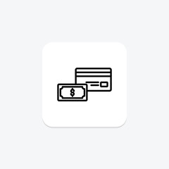 Payment Agreement line icon , vector, pixel perfect, illustrator file