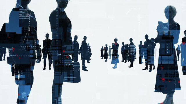 多国籍の人々とデジタルテクノロジー　DX