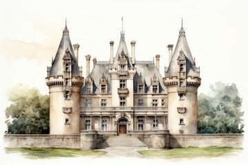 Fototapeta premium Architecture building castle house. .