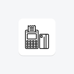 Cashless Payment line icon , vector, pixel perfect, illustrator file