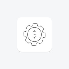 Payment Integration thinline icon , vector, pixel perfect, illustrator file