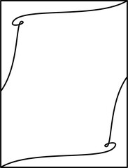 Obraz premium Elegant rectangle thin line border decorative design element vector