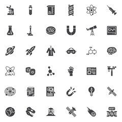 Science vector icons set