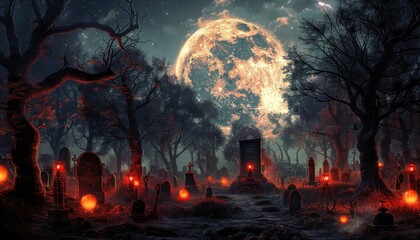 Obraz premium Haunted Graveyard