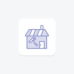 Home improvement duotone line icon , vector, pixel perfect, illustrator file