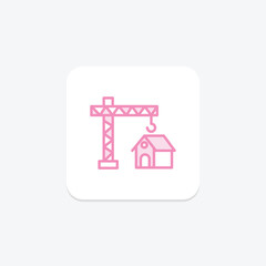 Home Construction duotone line icon , vector, pixel perfect, illustrator file