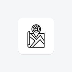 Real estate navigator line icon , vector, pixel perfect, illustrator file