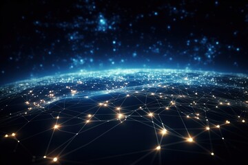 Obraz premium Digital cyberspace astronomy universe outdoors.