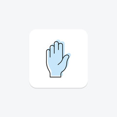 Self Volunteer color shadow thinline icon , vector, pixel perfect, illustrator file