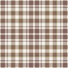 Plaid seamless pattern. Check fabric texture. Vector textile print.