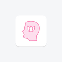 Mindfulness duotone line icon , vector, pixel perfect, illustrator file