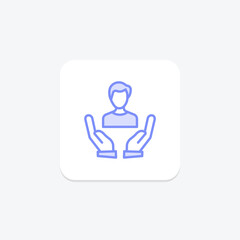 Self Care duotone line icon , vector, pixel perfect, illustrator file