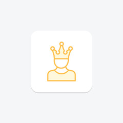 Self Esteem duotone line icon , vector, pixel perfect, illustrator file