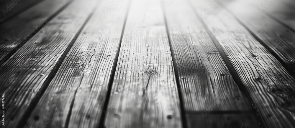 Aufkleber abstract black and white wooden plank texture with a blurred focus ideal as a background for adding 