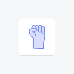 Self Empowerment duotone line icon , vector, pixel perfect, illustrator file