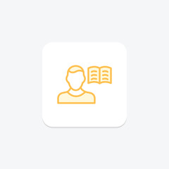 Self Knowledge duotone line icon , vector, pixel perfect, illustrator file