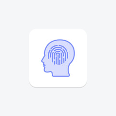 Self Identity duotone line icon , vector, pixel perfect, illustrator file
