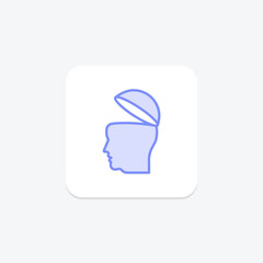 Self Visualize Imagine duotone line icon , vector, pixel perfect, illustrator file