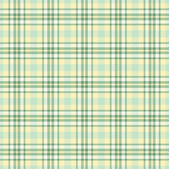Material seamless textile check, folklore fabric vector background. Menu tartan pattern texture plaid in light and green colors.