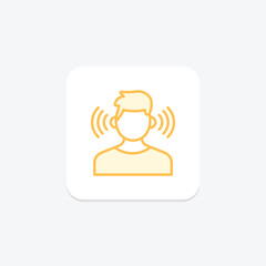 Self Awareness duotone line icon , vector, pixel perfect, illustrator file