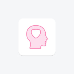 Self Passion duotone line icon , vector, pixel perfect, illustrator file