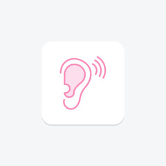 Self Listen duotone line icon , vector, pixel perfect, illustrator file