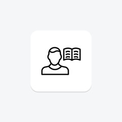 Self Knowledge line icon , vector, pixel perfect, illustrator file