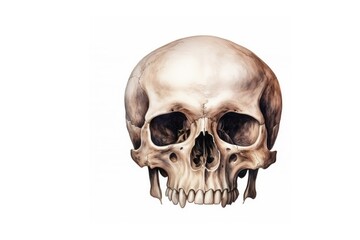 Obraz premium Human white background anthropology human skull.
