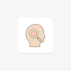 Self Discovery lineal color icon , vector, pixel perfect, illustrator file
