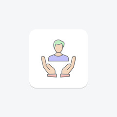 Self Care lineal color icon , vector, pixel perfect, illustrator file