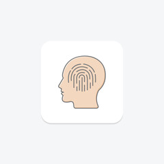 Self Identity lineal color icon , vector, pixel perfect, illustrator file