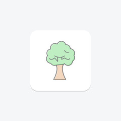 Self Wise Tree lineal color icon , vector, pixel perfect, illustrator file
