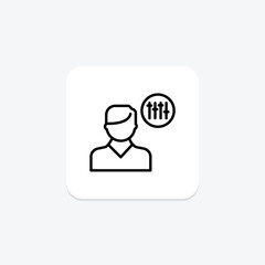 Self Control line icon , vector, pixel perfect, illustrator file
