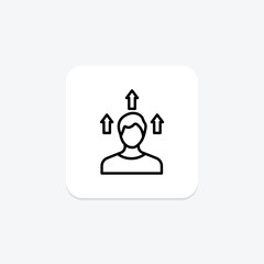 Self Improvement line icon , vector, pixel perfect, illustrator file