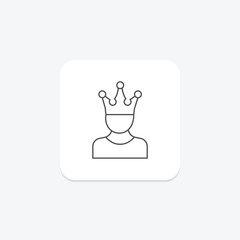 Self Esteem thinline icon , vector, pixel perfect, illustrator file