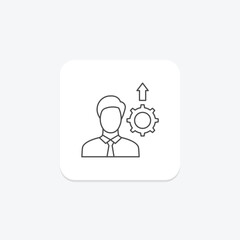 Self Development thinline icon , vector, pixel perfect, illustrator file