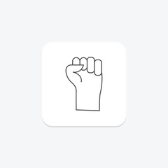 Self Empowerment thinline icon , vector, pixel perfect, illustrator file