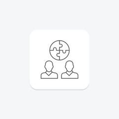 Self Understanding thinline icon , vector, pixel perfect, illustrator file