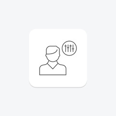 Self Control thinline icon , vector, pixel perfect, illustrator file