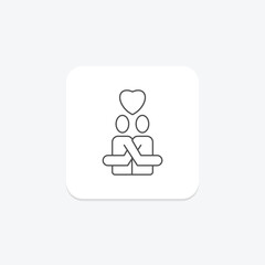 Self Respect thinline icon , vector, pixel perfect, illustrator file