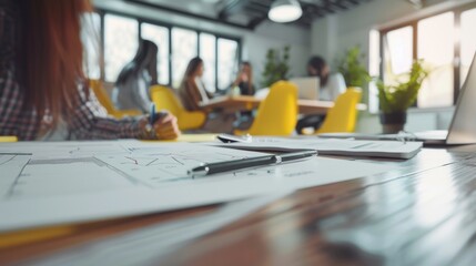 documents in the meeting room