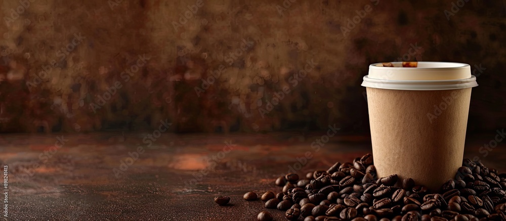 Poster a beverage container with copy space image for coffee