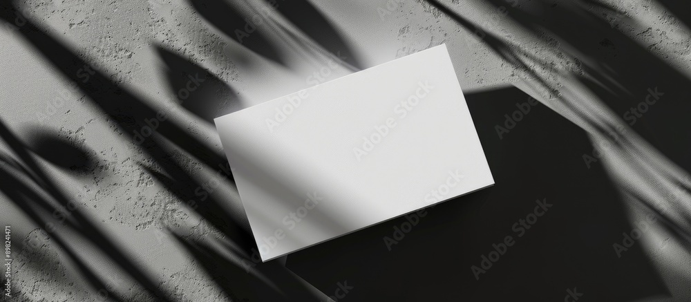 Poster a business card with shadows adding depth to a copy space image