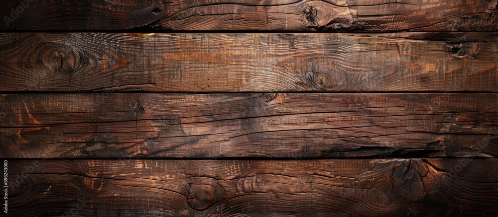 Aufkleber design with copy space featuring a textured brown wood background image