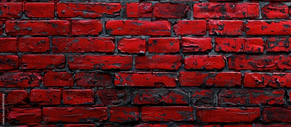 Poster A brick wall texture in red for a background with ample copy space image