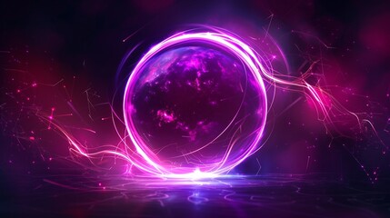 Obraz premium Abstract Orb with Glowing Light