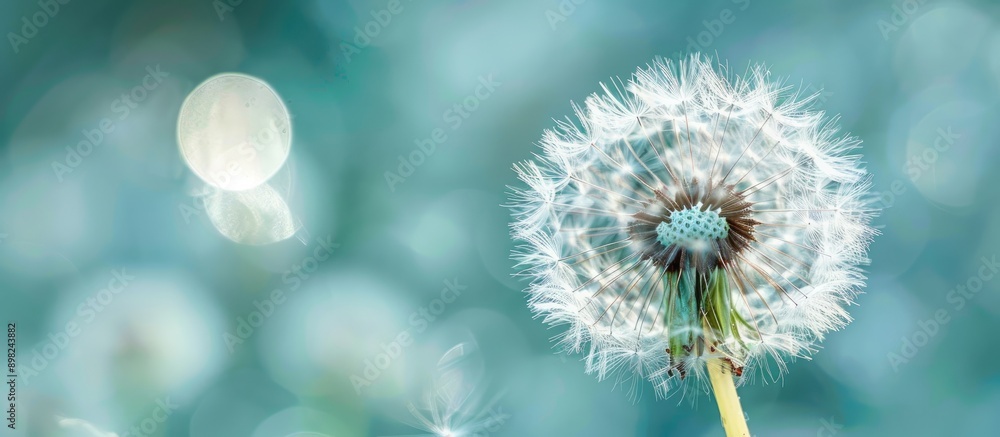 Poster close up of a dandelion flower with copy space image