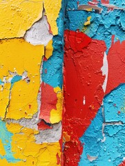 Close-up of peeling paint on wall,